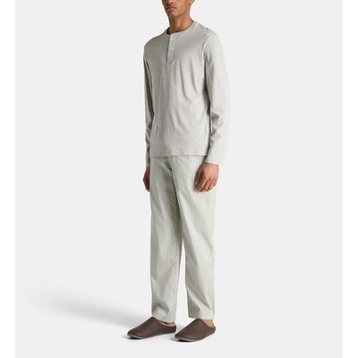 Ensemble De Pyjama À Rayures En Popeline Et Jersey De Coton GALERIES LAFAYETTE
