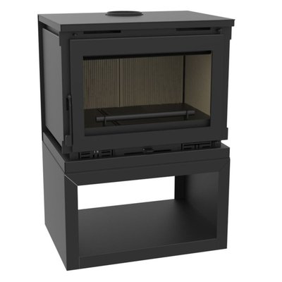 FM Poêle à bois acier M-170 L 12.5kW avec bûcher FM BIOMASA