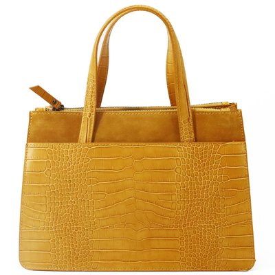 Sac à main en cuir italien façon croco et nubuck ASCOTT OH MY BAG