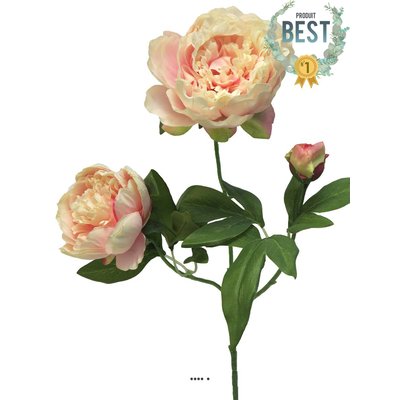 Pivoine artificielle ramifiée, 3 têtes, H ARTIFICIELLES