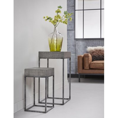 Sellette bois de manguier gris 70 cm LUCKNOW PIER IMPORT