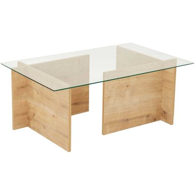 Table basse en verre et aggloméré Vetrino HANAH HOME