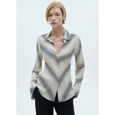 Chemise rayures manches cloche MANGO