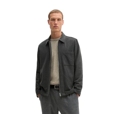 Sur-chemise à fermeture éclair, coupe classique en flanelle technique douce MARC O'POLO