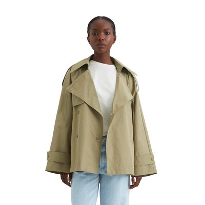 Veste trench style cape relaxed en nylon de coton hydrofuge MARC O’POLO DENIM