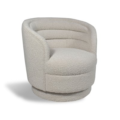 Fauteuil pivotant tissu en bouclette NOW'S HOME