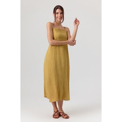 Robe midi à bretelles avec décolleté carré EZGI ARTLOVE