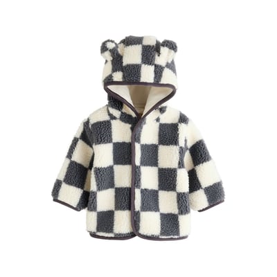 Veste à capuche bébé en peau lainée NEXT