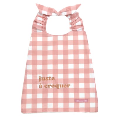 Bavoir élastiqué vichy JUSTE A CROQUER LITTLE CREVETTE