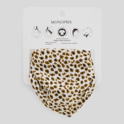 Foulard triangle imprimé en matière responsable MONOPRIX
