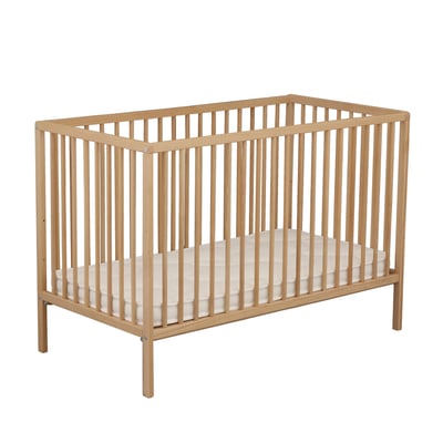 Lit tout barreaux en bois avec matelas BABY PRICE