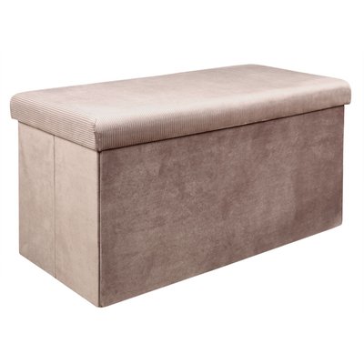 Coffre banc pliable design velours Giulia THE HOME DECO FACTORY
