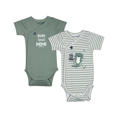 Lot de 2 bodies oscar ouverture devant SUCRE D'ORGE