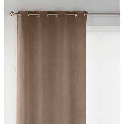 Rideau à oeillets en velours noyer 140x270 cm à l'unité NAF NAF HOME