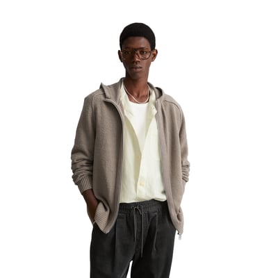 Sweat à capuche en maille bouclée, coupe classique en mélange de coton bio MARC O’POLO DENIM