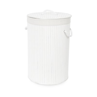 Panier à linge rond en bambou avec couvercle COMPACTOR