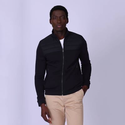 Cardigan bi-matières Gabino MISE AU GREEN