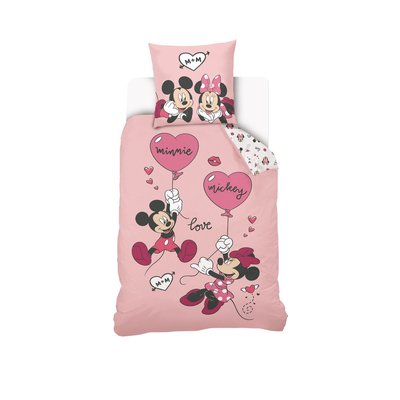 Parure de lit coton, Mickey et Minnie love Disney DISNEY