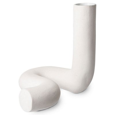 Vase tube design grès HKLIVING
