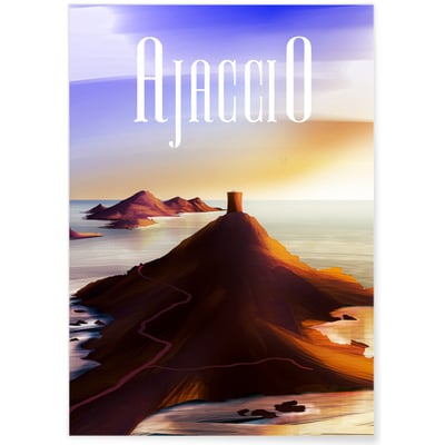 Affiche ville Ajaccio L'AFFICHERIE