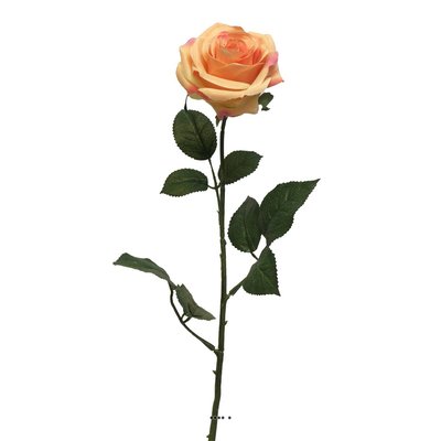 Rose factice Paris H64cm tête D9cm 12 feuille ARTIFICIELLES
