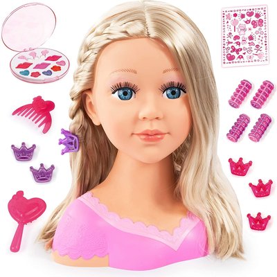 Charlène Super Modèle Tête à Coiffer et Maquiller Cheveux Blond BAYER DESIGN