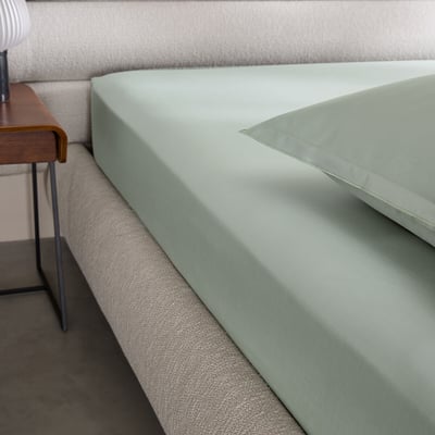 Galor 500 Thread Count Cotton Satin Fitted Sheet, 30cm Depth AM.PM
