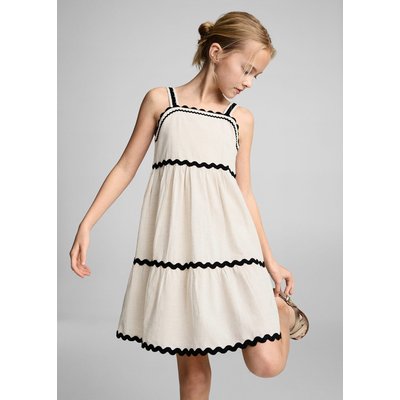 Robe lin ondulée MANGO KIDS