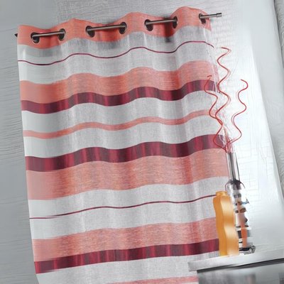 Voilage en Etamine avec Rayures bayadères horizontales HOME MAISON