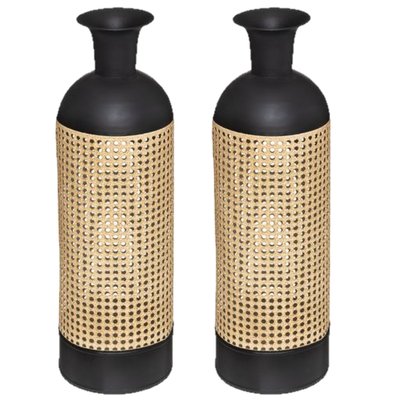 Lot de 2 Vases en cannage Arbela - Hauteur 60,50 cm TOILINUX