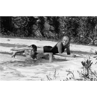 Tableau romy schneider et alain delon en 1968 HEXOA