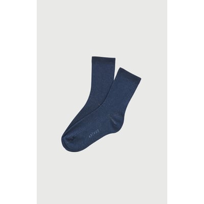 Chaussettes en coton et fil textile couleur unie Minuit ARTHUR