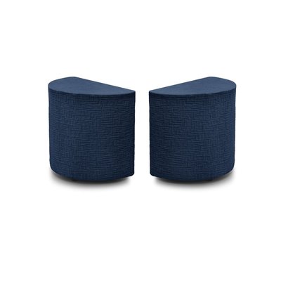 Lot de 2 tables de chevet tissu texturé, NOAM BOBOCHIC
