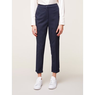 Pantalon REGULAR à fines rayures en viscose mélangée MOTIVI