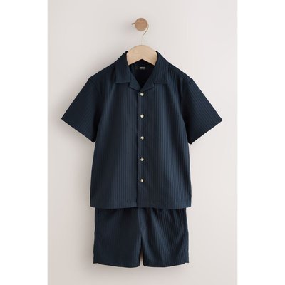 Chemise texturée, col revers short ensemble NEXT