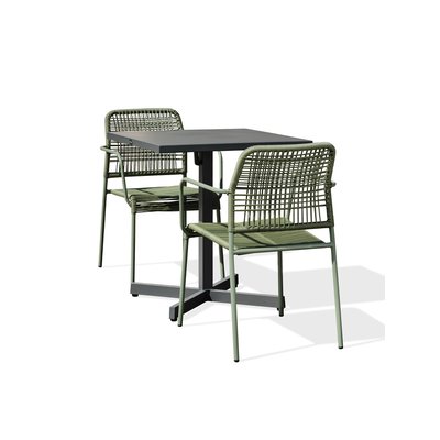 Ensemble repas de jardin en acier LOUISE CITY GARDEN