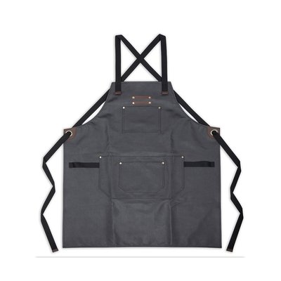 Tablier en toile enduite et cuir LIVOO