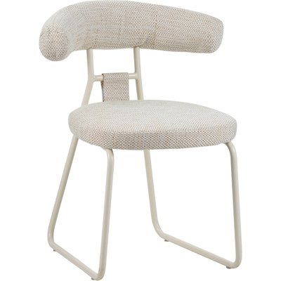 Chaise design naturelle en métal et tissu pour salon élégant RECOLLECTION