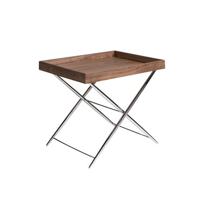 Table d'angle de noyer et acier ANGEL CERDA