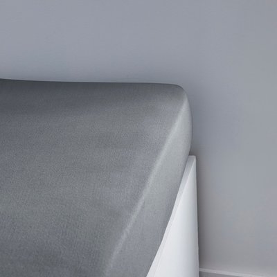 Drap housse Jersey 2 personnes uni ESSENTIAL TODAY