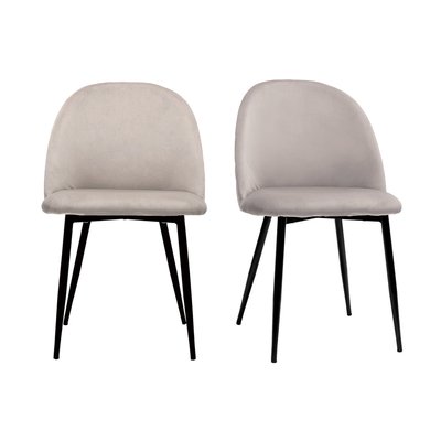 Chaises design en tissu velours (lot de 2) JOVI MILIBOO