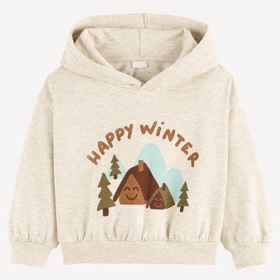 Sweat à capuche imprimé, en molleton LA REDOUTE COLLECTIONS