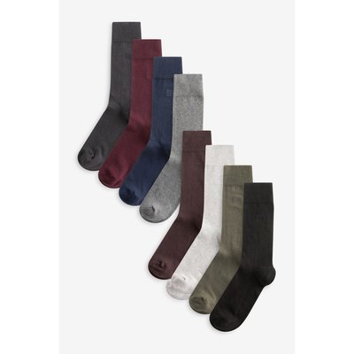 Lot de 8 paires chaussettes fraîcheur brodées NEXT