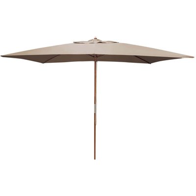 Parasol avec mât en bois 300x200 cm Ori PROLOISIRS