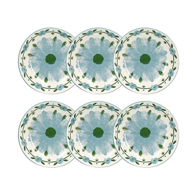 Lot de 6 assiettes creuses 20cm en porcelaine, PRIMAVERA NOVASTYL