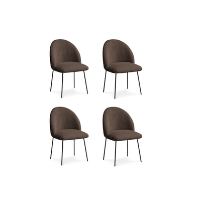 Lot de 4 chaises velours côtelé, LALIE BOBOCHIC