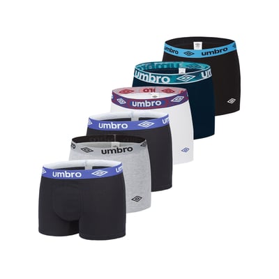 Lot De 6 Boxers Suprise Coton Uni UMBRO