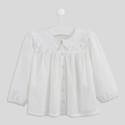 Blouse grand col plumetis en coton BIO BOUT'CHOU
