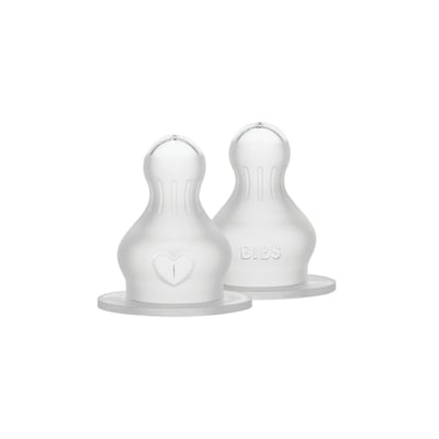 lot de 2 Sucettes supplementaires - biberon  Embout rond en silicone Medium Flow Bibs