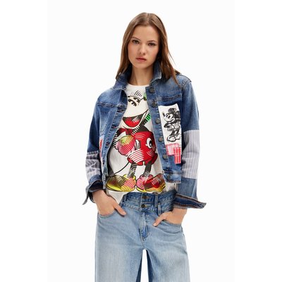 Desigual - Veste jean patchwork Mickey Mouse DESIGUAL